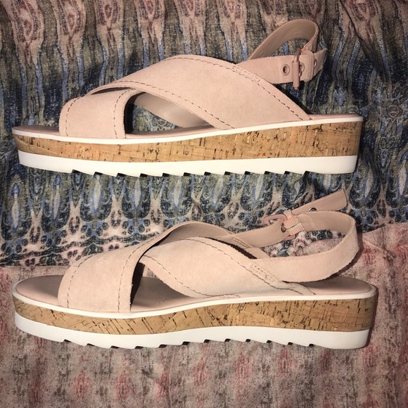 Marc Fisher Shoes - Marc Fisher Glitze Dusty Pink Suede Sandal - 7.5